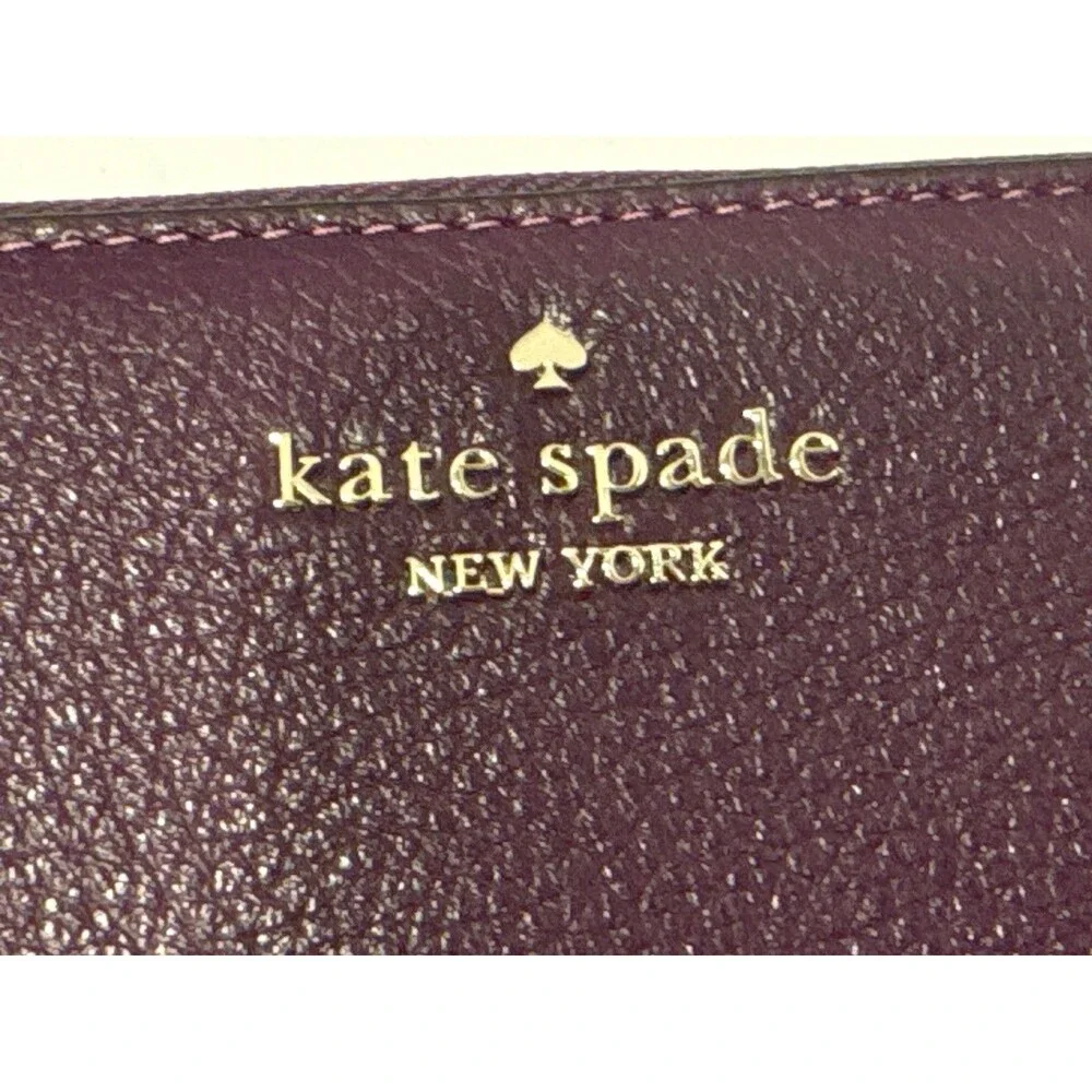 Kate Spade NY Patterson Drive Braylon Wallet Clutch -Pebbled burgundy Leather